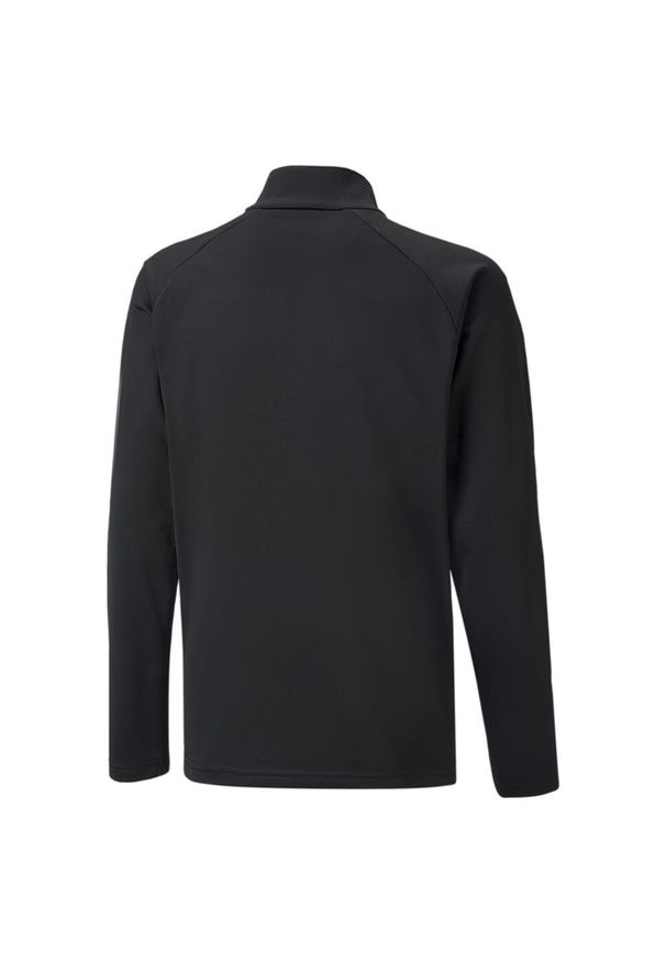 Puma - Młodzieżowa koszulka piłkarska z zamkiem 1/4 teamLIGA PUMA Black White. Kolor: biały, wielokolorowy, czarny. Sport: piłka nożna