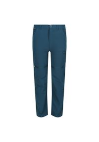 Regatta - Dziecięce Spodnie Z Odpinanymi Nogawkami Jnr Highton Z/O. Kolor: niebieski, wielokolorowy, zielony. Sezon: lato. Sport: turystyka piesza #1