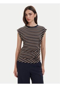 BOSS T-Shirt Epka_striped1 50574979 Kolorowy Regular Fit. Materiał: bawełna. Wzór: kolorowy #1