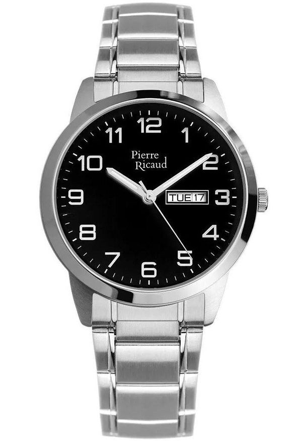 Zegarek męski Pierre Ricaud P15477.5124Q srebrny. Kolor: srebrny