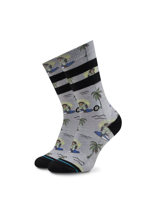 Stance Skarpety wysokie unisex Surfing Monkey A556A21SMK Szary. Kolor: szary. Materiał: materiał