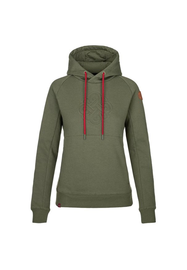 Bluza damska Kilpi SOHEY-W. Typ kołnierza: kaptur. Kolor: zielony. Materiał: bawełna