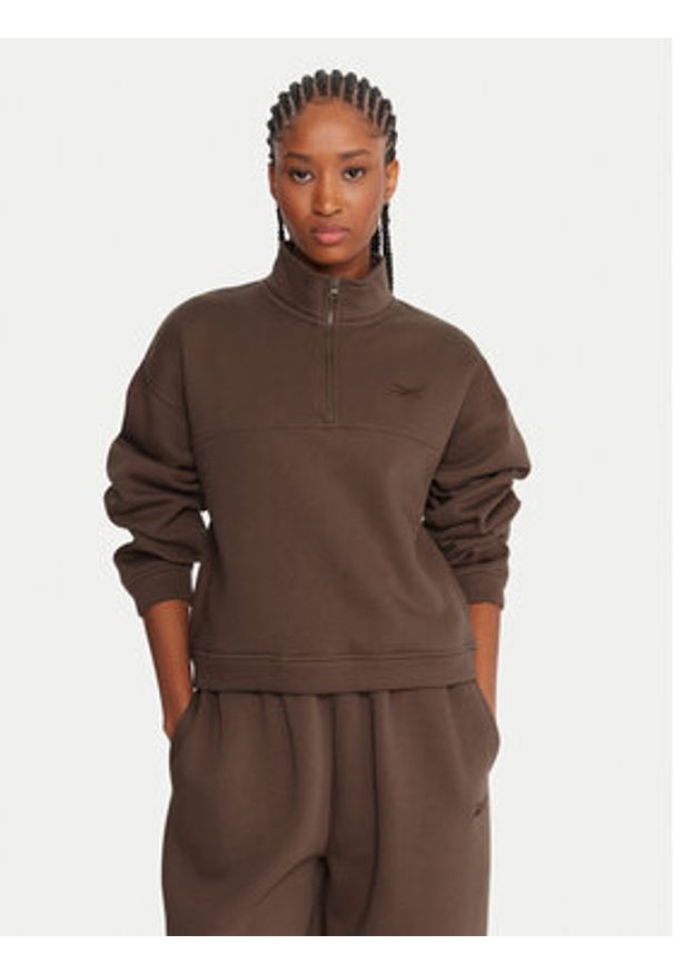 Reebok Bluza Reebok X Ewa Chodakowska RK25305CCW Brązowy Regular Fit. Kolor: brązowy. Materiał: bawełna