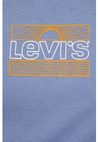 Levi's® - Levi's t-shirt bawełniany kolor fioletowy. Okazja: na spotkanie biznesowe, na co dzień. Kolor: fioletowy. Materiał: bawełna. Wzór: nadruk. Styl: biznesowy, casual #2