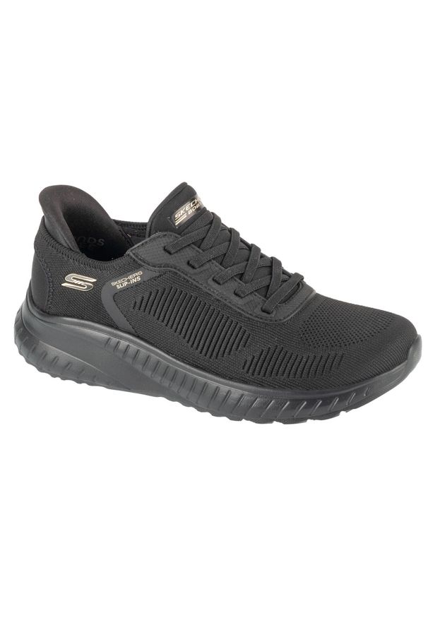 skechers - Buty sportowe Sneakersy damskie, Slip-Ins: Sport Squad Chaos - Current Muse. Kolor: czarny. Materiał: materiał, syntetyk, tkanina. Model: Skechers Sport. Sport: turystyka piesza