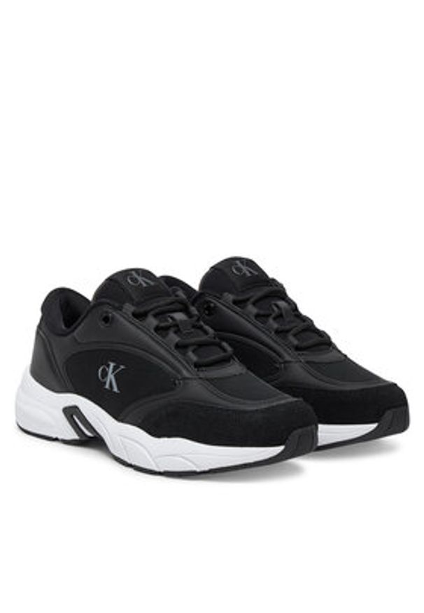 Calvin Klein Jeans Sneakersy Retro Tennis Mg Mix YW0YW01743 Czarny. Kolor: czarny. Materiał: materiał