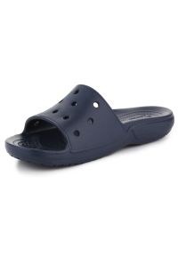 Klapki Crocs Classic Slide M 206121-410 granatowe niebieskie. Okazja: na plażę. Kolor: niebieski. Materiał: materiał #2