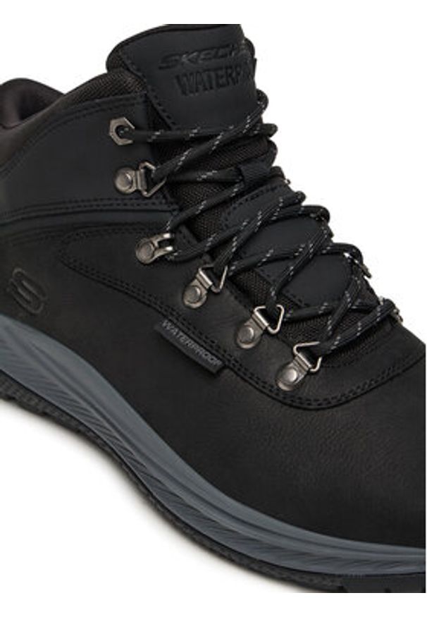 skechers - Skechers Trekkingi Meroe 205285 BLK Czarny. Kolor: czarny. Materiał: skóra. Sport: turystyka piesza