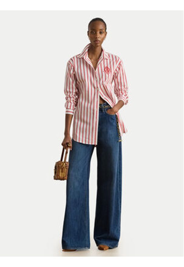 Lauren Ralph Lauren - LAUREN RALPH LAUREN Koszula 200P08746002 Czerwony Relaxed Fit. Kolor: czerwony. Materiał: bawełna