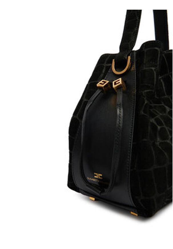 Elisabetta Franchi Torebka BS-21H-61E2-V720 Czarny. Kolor: czarny. Materiał: skórzane, zamszowe