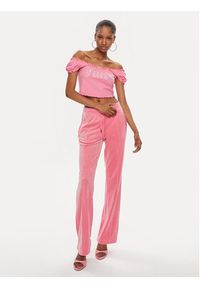 Juicy Couture Bluzka Brodie JCWCT23309 Różowy Regular Fit. Kolor: różowy. Materiał: bawełna #3