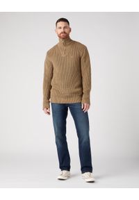 Wrangler - WRANGLER MĘSKI SWETER HALF ZIP KNIT LEAD 112343105 W8D0016778