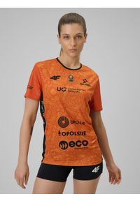 4f - 4F Koszulka meczowa replika domowa z sezonu 2025/26 uniseks 4F x Uni Opole - pomarańczowa XS. Okazja: do domu. Kolor: pomarańczowy. Materiał: dzianina, materiał. Długość: długie. Wzór: nadruk #1