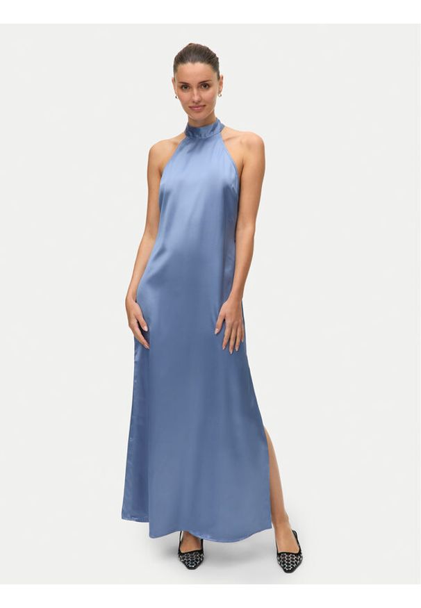 Vero Moda Sukienka wieczorowa Sally 10333766 Niebieski Regular Fit. Kolor: niebieski. Materiał: syntetyk. Styl: wizytowy