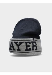 4f - Czapka zimowa chłopięca. Kolor: niebieski. Sezon: zima #1