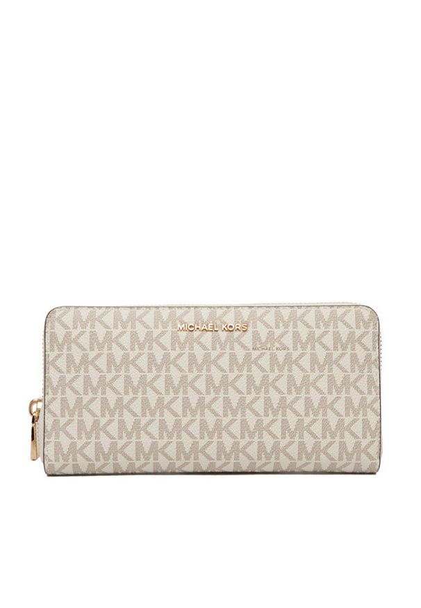 MICHAEL Michael Kors Portfel Jet Set 32F5GJ6T7B Kremowy. Kolor: kremowy. Materiał: skóra