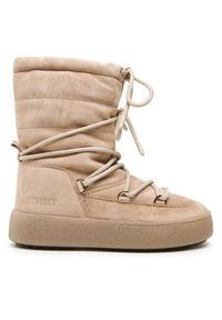 Moon Boot Śniegowce Ltrack Suede 24500100 Beżowy. Kolor: beżowy. Materiał: zamsz, skóra