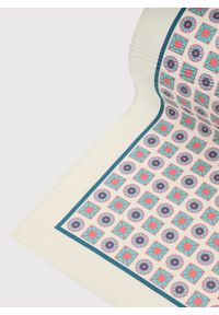 Pako Lorente - PAKO LORENTE –Beżowa poszetka w kolorowy mikrowzór. Kolor: beżowy. Materiał: poliester. Wzór: kolorowy #3