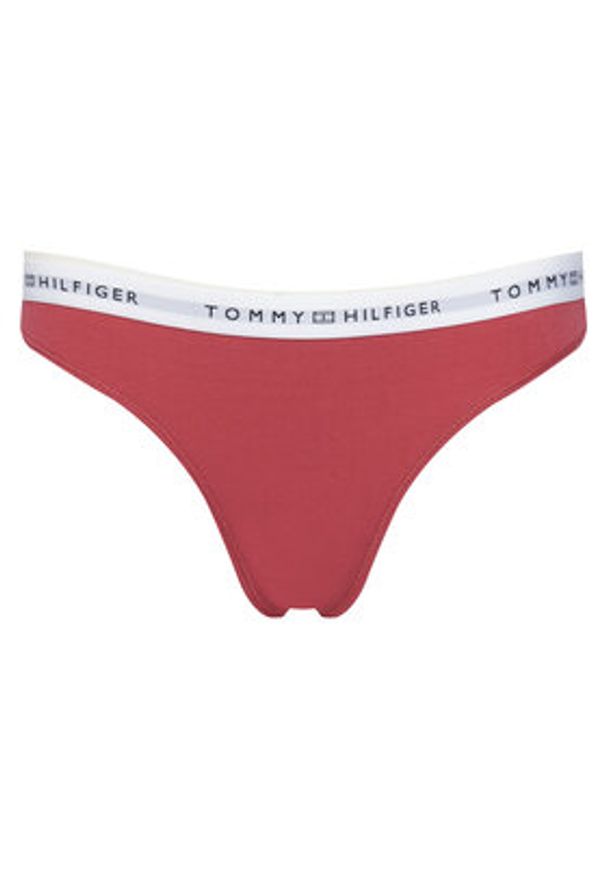 TOMMY HILFIGER - Tommy Hilfiger Stringi UW0UW05875 Różowy. Kolor: różowy. Materiał: bawełna