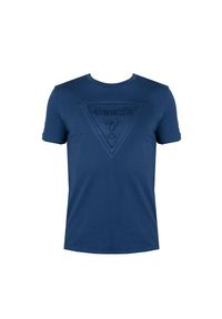 Guess T-Shirt "Gustavo" | X2VI15KAK93 | Mężczyzna | Niebieski. Okazja: na co dzień. Kolor: niebieski. Materiał: bawełna. Styl: klasyczny, casual, elegancki #3