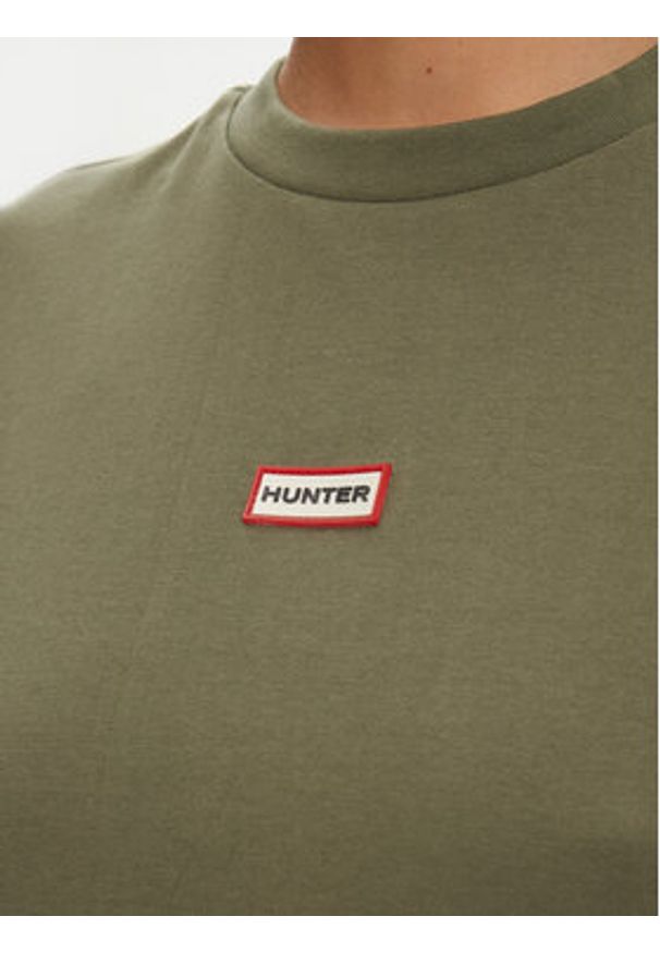 Hunter Sukienka codzienna Carron HARW0055251 Khaki Regular Fit. Okazja: na co dzień. Kolor: brązowy. Materiał: bawełna. Typ sukienki: proste. Styl: casual