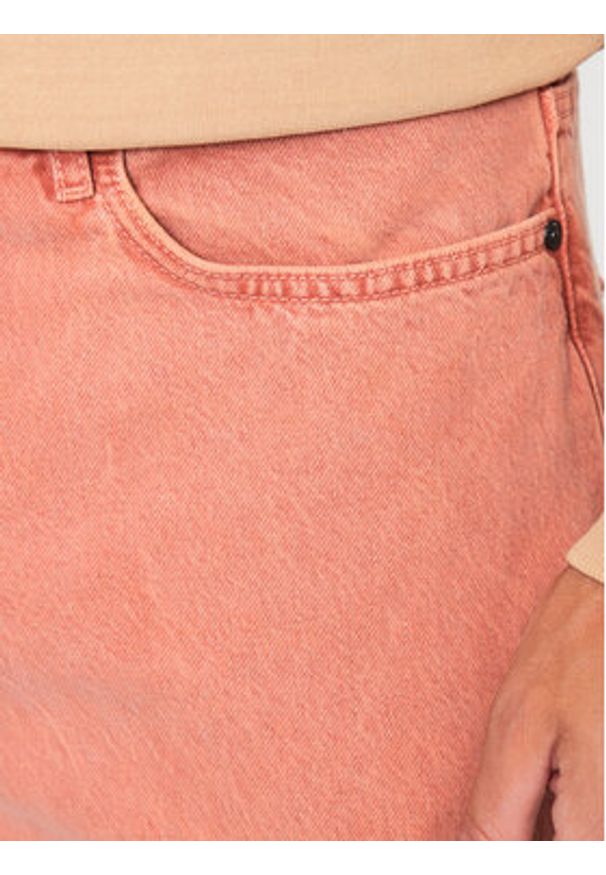Hugo Szorty jeansowe 50489893 Pomarańczowy Regular Fit. Kolor: pomarańczowy. Materiał: bawełna, jeans