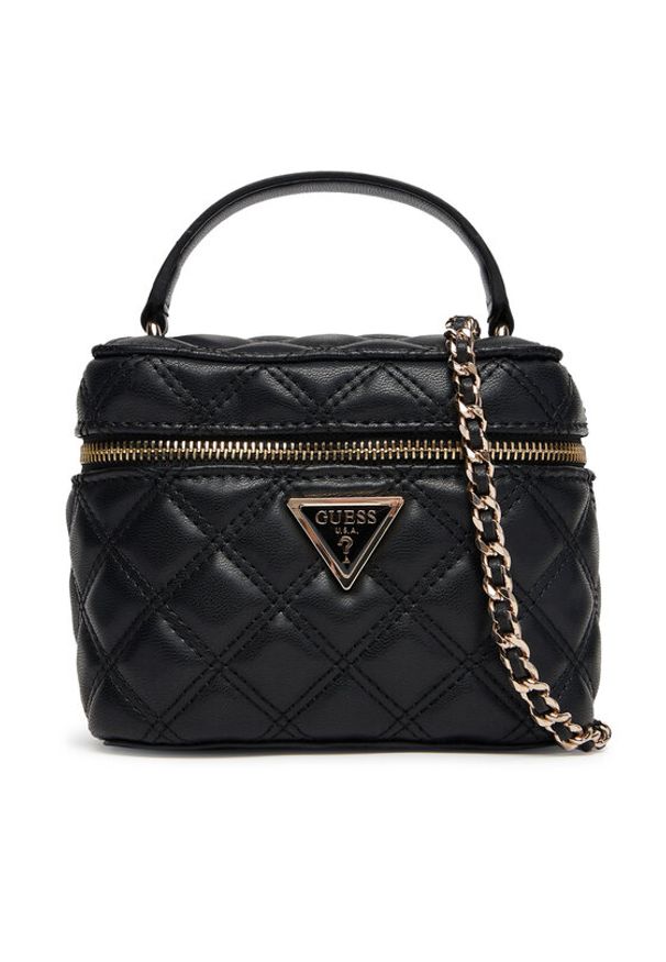 Guess Torebka Giully II Mini HWQG96 73770 Czarny. Kolor: czarny. Materiał: skórzane