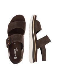 Remonte Sandały CEO-D1J62-25 Brązowy ciemny. Kolor: brązowy. Materiał: zamsz, skóra #8