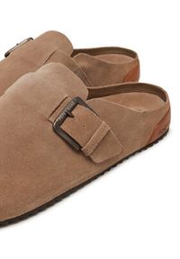 Pepe Jeans Klapki PMS90123 Beżowy. Kolor: beżowy. Materiał: zamsz, skóra #6