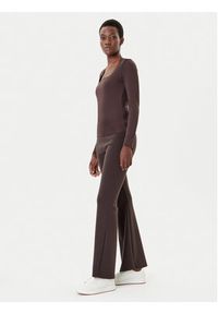 only - ONLY Legginsy Scarlet 15357949 Brązowy Flared Fit. Kolor: brązowy. Materiał: syntetyk #4