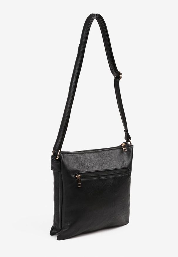 Renee - Czarna Torebka Mała Kwadratowa z Suwakami na Pasku Liandriah. Kolor: czarny. Styl: elegancki, casual