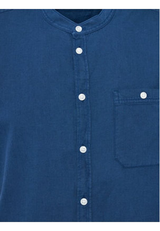 Blend Koszula 20716754 Niebieski Regular Fit. Kolor: niebieski. Materiał: bawełna, len