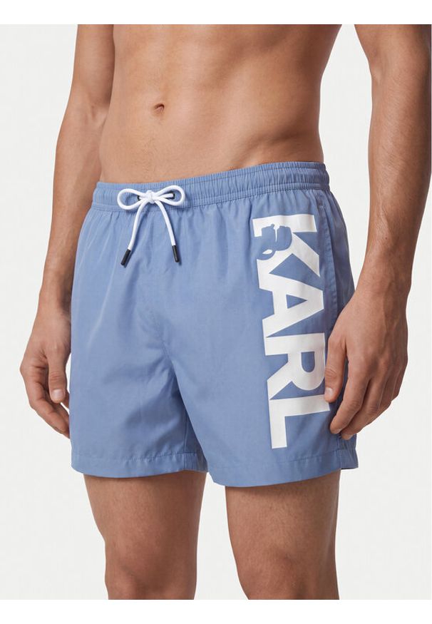 Karl Lagerfeld - KARL LAGERFELD Szorty kąpielowe A1M46013 Niebieski Regular Fit. Kolor: niebieski. Materiał: syntetyk