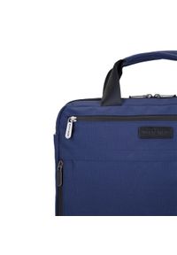 Wittchen - Męska torba na laptopa 13” z boczną kieszenią mała granatowa. Kolor: niebieski. Materiał: poliester. Styl: casual, biznesowy #5
