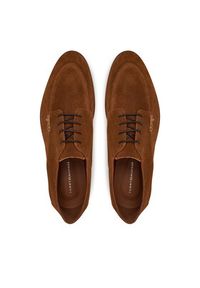 TOMMY HILFIGER - Tommy Hilfiger Półbuty Hilfiger Thunit Suede M Toe Shoe FM0FM05468 Brązowy. Kolor: brązowy. Materiał: zamsz, skóra