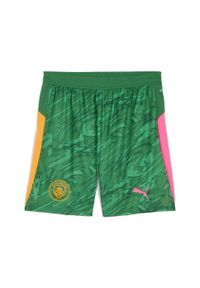 Puma - Męskie szorty bramkarskie Manchester City 25/26 PUMA. Kolor: zielony, żółty, wielokolorowy, pomarańczowy. Materiał: tkanina