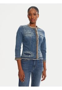Liu Jo Kurtka jeansowa UXX039 D4128 Granatowy Regular Fit. Kolor: niebieski. Materiał: bawełna #1