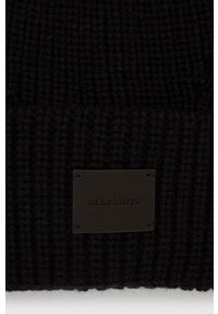 AllSaints czapka z domieszką wełny. Kolor: czarny. Materiał: wełna #3