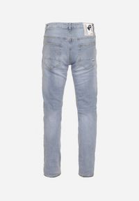Born2be - Niebieskie Jeansy Skinny z Przetarciami i Wsuwanymi Kieszeniami Faroria. Okazja: na co dzień. Kolor: niebieski. Styl: casual #3