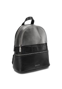 Big Star Accessories - Czarny Modny Plecak Damski Big Star. Kolor: czarny. Materiał: z tłoczeniem. Styl: casual #6