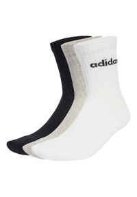 Adidas - Skarpety Linear Crew Socks Cushioned 6 Pair Pack. Kolor: szary, czarny, wielokolorowy, biały. Sport: fitness #1