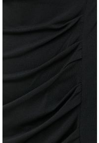 Morgan Sukienka kolor czarny mini dopasowana. Kolor: czarny. Materiał: dzianina. Długość rękawa: długi rękaw. Typ sukienki: dopasowane. Długość: mini