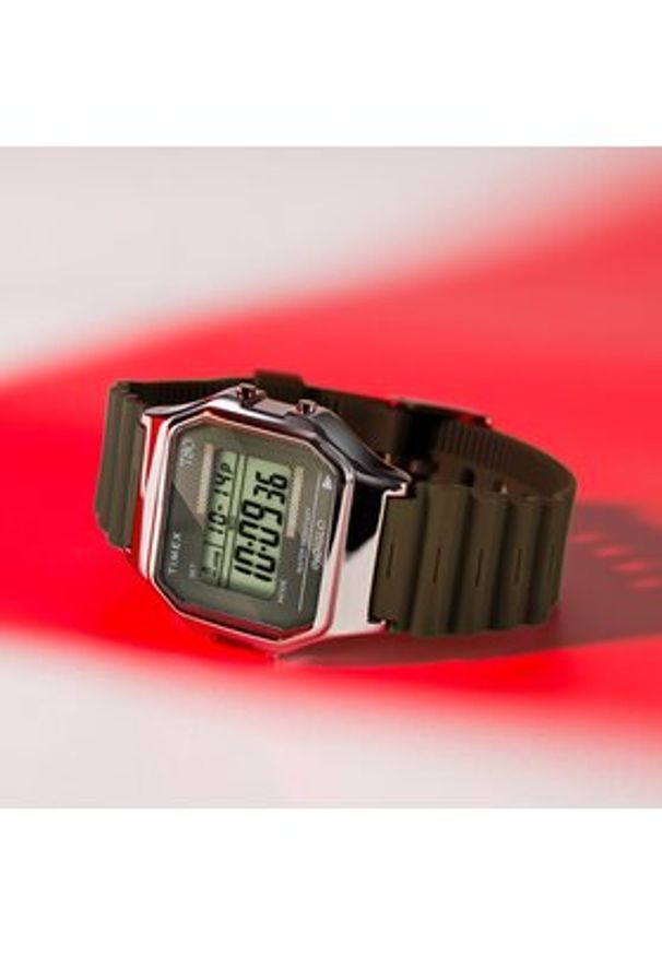 Timex Zegarek T80 TW2V41100 Khaki. Kolor: brązowy