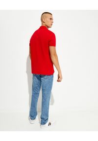 Ralph Lauren - RALPH LAUREN - Koszulka Custom Slim Fit. Typ kołnierza: polo. Kolor: czerwony. Materiał: bawełna. Wzór: aplikacja, haft. Styl: klasyczny #4