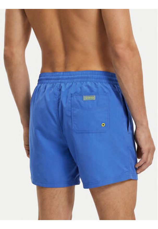 Guess Szorty kąpielowe F6GT25 WG282 Niebieski Regular Fit. Kolor: niebieski. Materiał: syntetyk