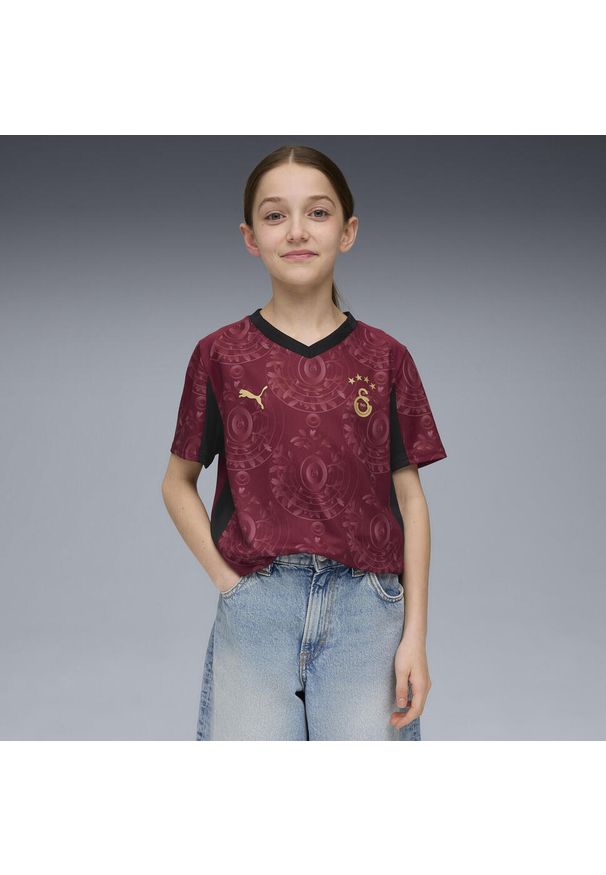 Puma - Młodzieżowa trzecia koszulka Galatasaray SK 25/26 PUMA. Kolor: czerwony, beżowy, wielokolorowy. Sport: piłka nożna