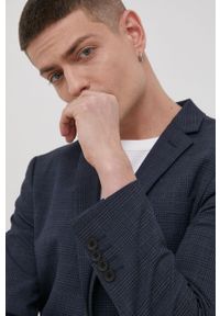 Premium by Jack&Jones Marynarka męska kolor granatowy. Kolor: niebieski. Styl: klasyczny #3
