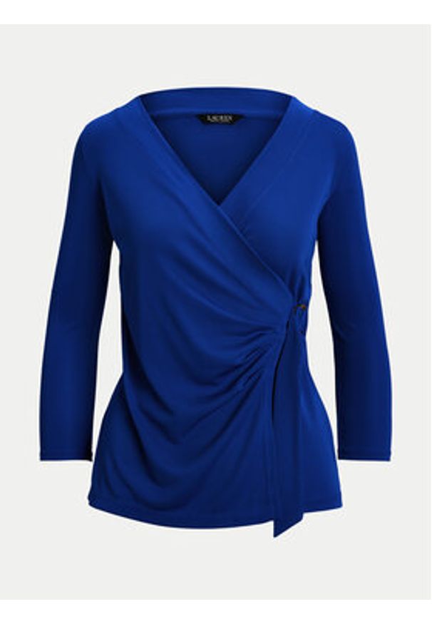 Lauren Ralph Lauren - LAUREN RALPH LAUREN Bluzka 200889081020 Niebieski Slim Fit. Kolor: niebieski. Materiał: syntetyk