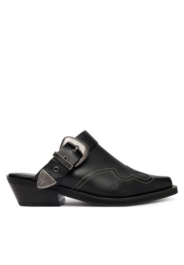 Tommy Jeans Klapki Archive Cowboy Mule Leather EN0EN03063 Czarny. Kolor: czarny. Materiał: skóra