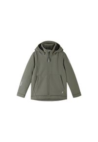 Wodoodporna kurtka softshellowa dla dzieci Reima Koivula. Kolor: zielony, szary, wielokolorowy. Materiał: softshell. Styl: sportowy